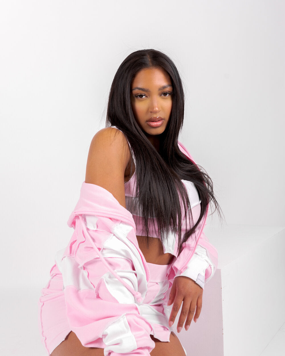 Patchwork Zip-Up Hoodie