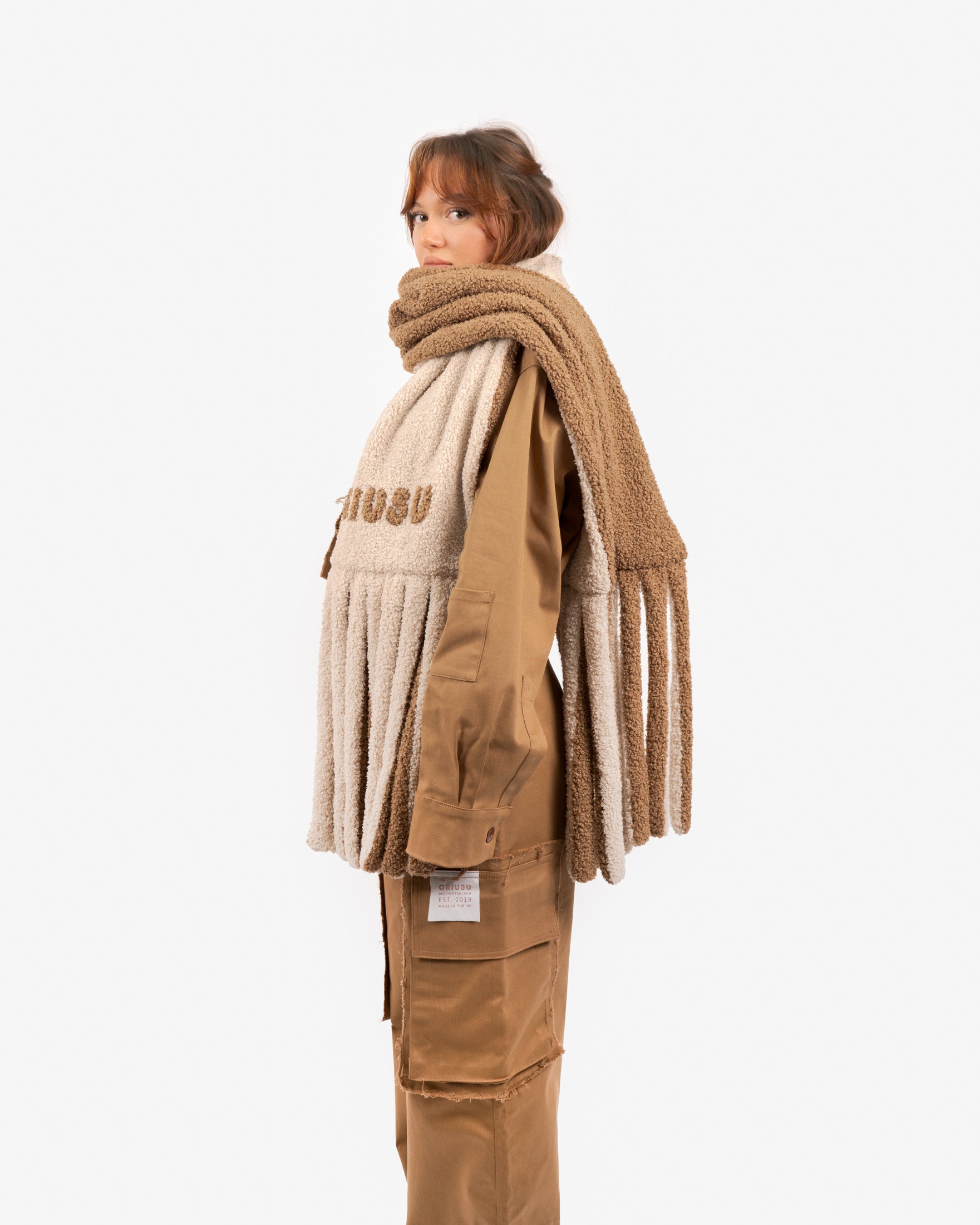 Reversible Shearling Scarf